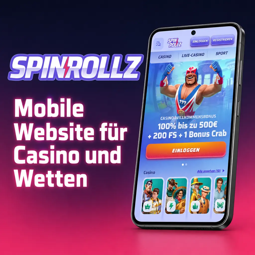 Mobile Website für Casino und Wetten